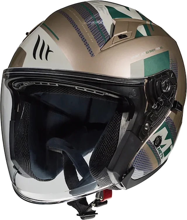 MT Avenue Sideway Helmet Gold Green
