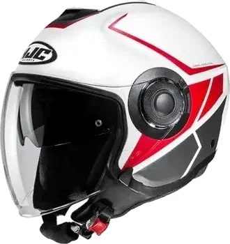 HJC i40 Helmet Camet MC1SF White/Red Matt