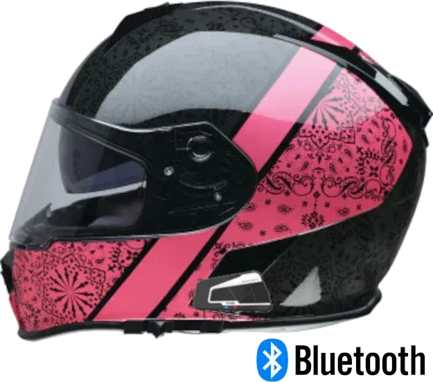 Z1R Warrant Full Face Bluetooth Helmet PAC Pink