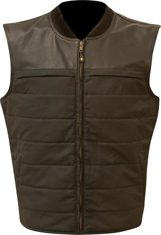 Merlin Stowe Motorcycle Waxed Vest, black