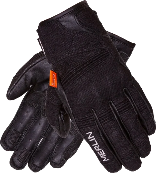 Merlin Mahala Raid D3O Ladies Black Motorcycle Gloves, Black