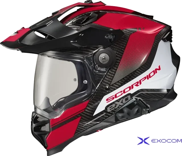 Scorpion XT9000 Bluetooth Helmet Carbon Trailhead Dark Red EXO-Com