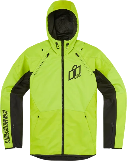 Icon Airform Textile Jacket - Hi Vis, Yellow