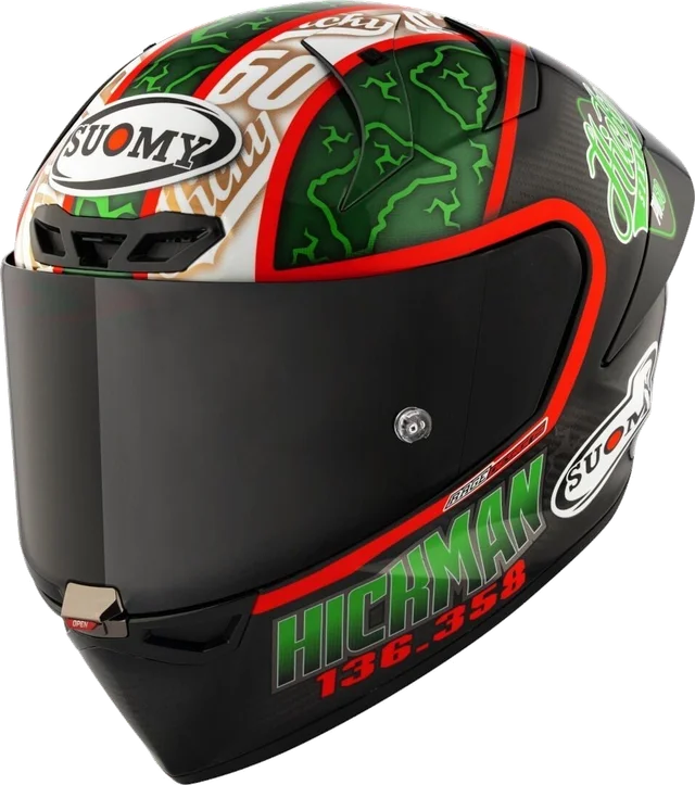 Suomy S1-xr GP Replica Hickman 2023 Fim Full Face Helmet, black/green/red