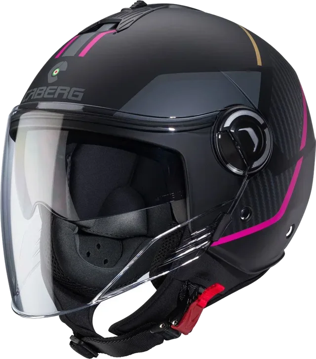 Caberg Riviera V4X Geo Helmet Black Fuschia Anthracite, Black Fuschia Anthracite
