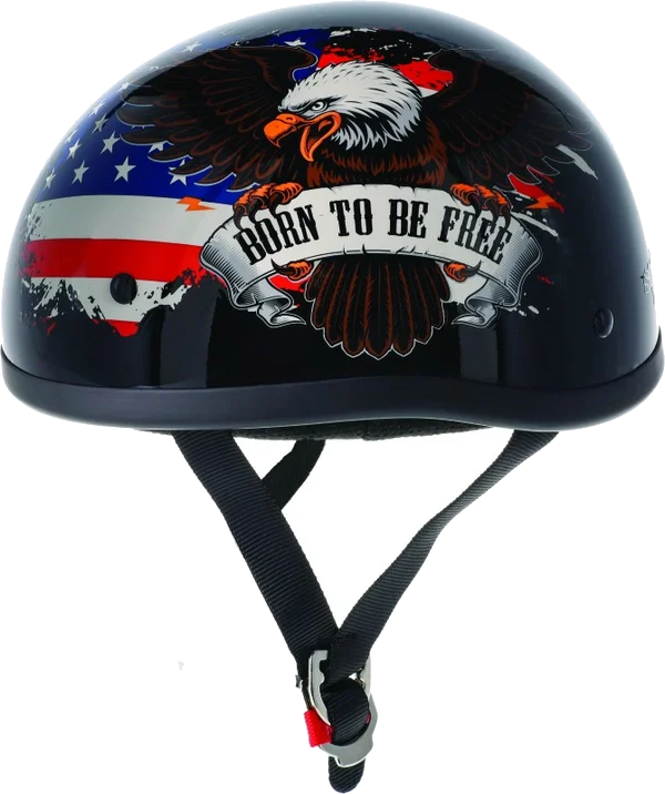 Skid Lids Original Freedom Eagle Helmet, Black