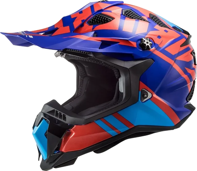 LS2 Subverter Evo Grammax Motocross Helmet (Gloss Red/Blue), gloss red blue
