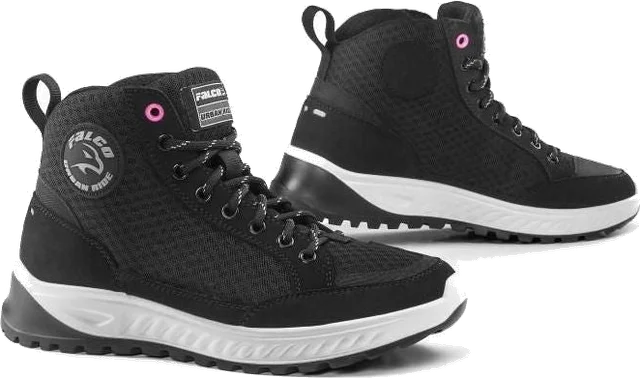 Falco Airforce Ladies Textile Short Boots Black / Pink