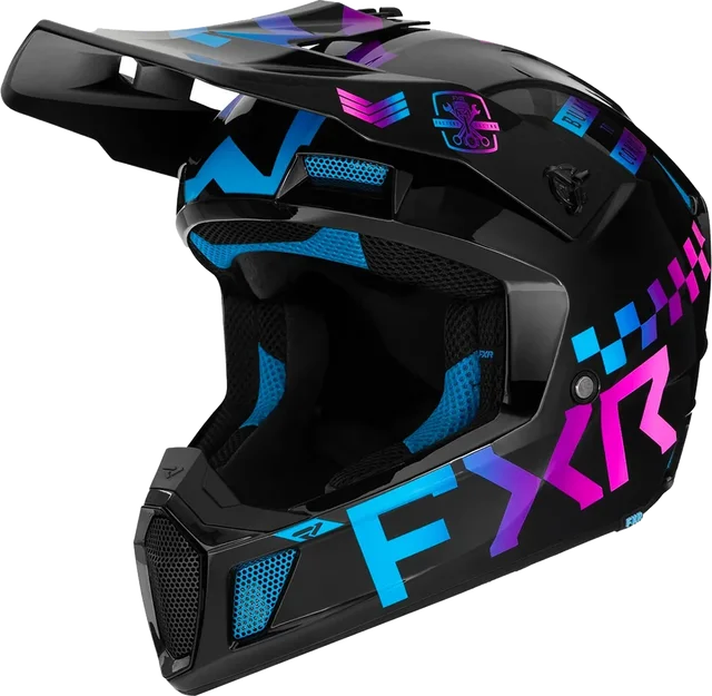 FXR Clutch Helmet Gladiator Candy Blue/Pink Matt