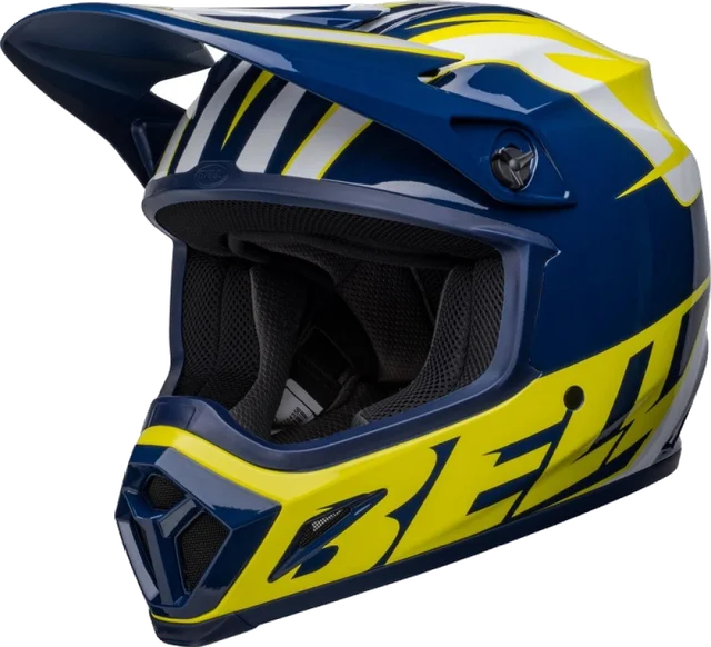 Bell MX-9 MIPS Spark Helmet, Gloss Blue/Yellow