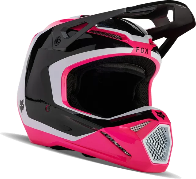 FOX V1 Nitro MIPS Motocross Helmet, black/white/pink