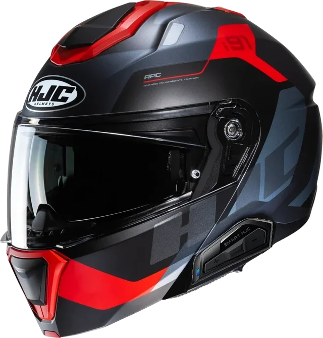 HJC i91 Modular Bluetooth Helmet Carst MC-1SF 21b installed