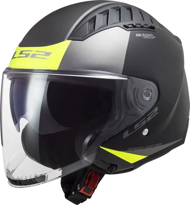 LS2 OF600 Copter II Urbane Matt Black / H-V Yellow