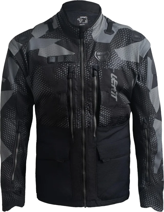 Leatt Moto 5.5 V27 Camo Enduro Jacket, black/grey