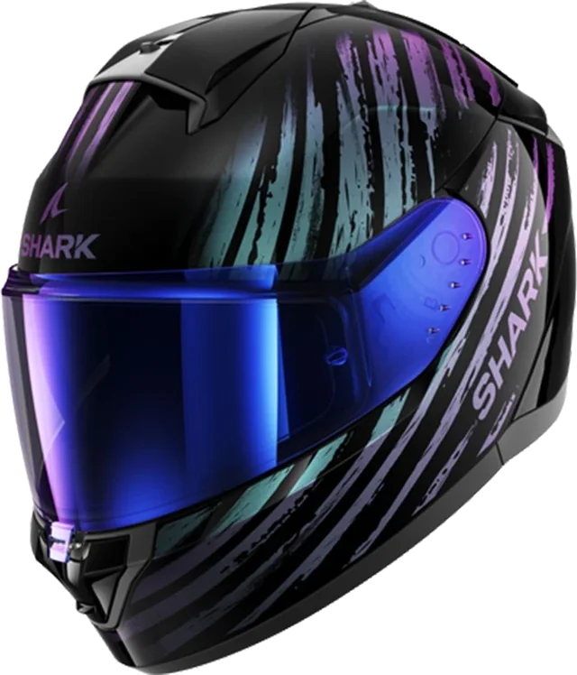 Shark Ridill 2 Assya Black Glitter Black KXK Full Face Helmet, Black Black