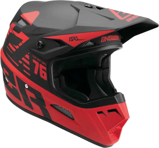 Answer Racing A22 AR1 Bold Youth Off-Road Helmets, black answer red