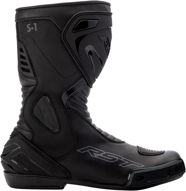 RST S1 Mens Sports Leather CE Boots - Black / Black