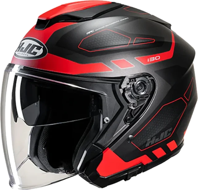 HJC i30 Helmet Aton MC1SF Black/Grey/Red Matt