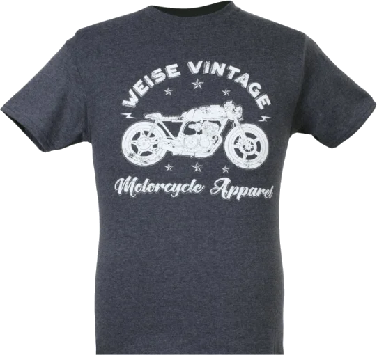 Weise Vintage T-Shirt - Heather Navy, White