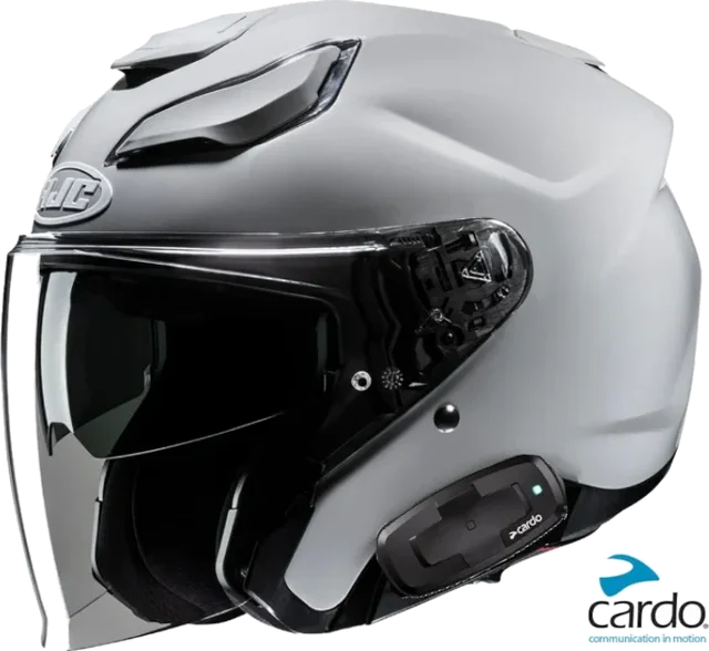 HJC F31 Bluetooth Helmet Nardo Grey Cardo 4X Installed