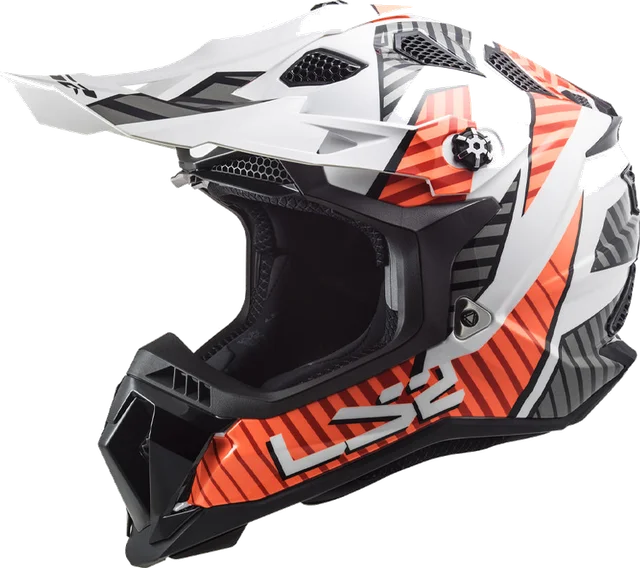 LS2 Helmets Subverter EVO Astro Helmet, white orange