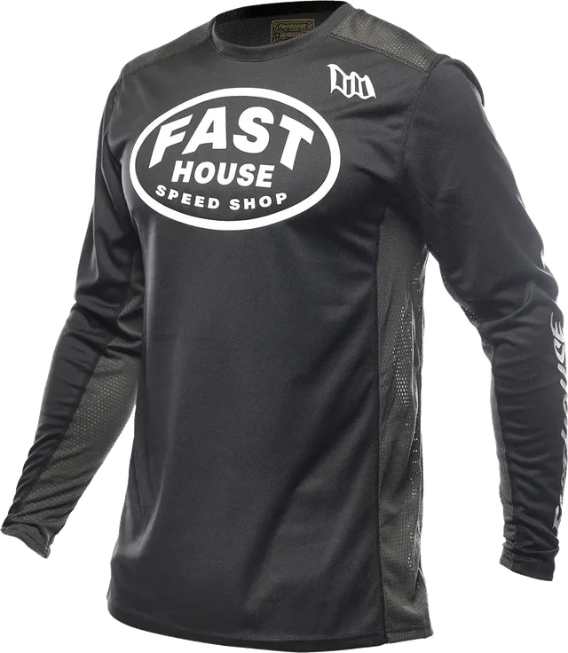 Fasthouse Grindhouse Air-Cooled Ramble Jersey - Black/Gray, black gray
