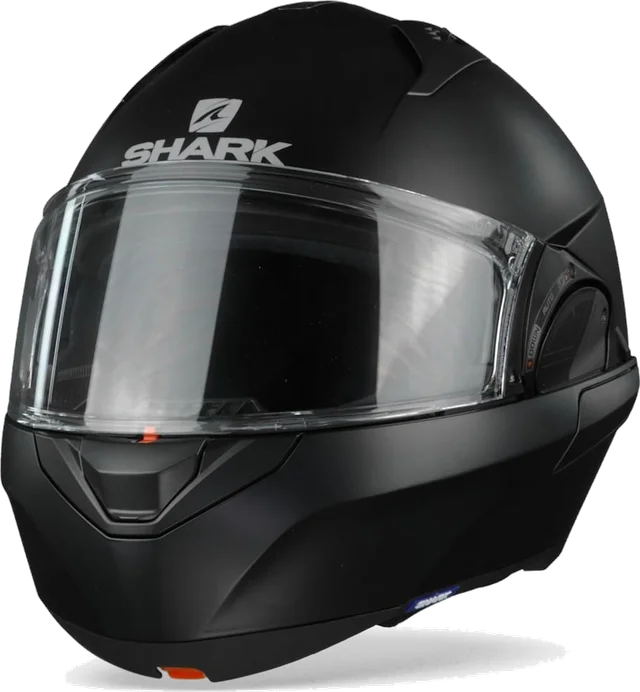 Shark Evo ES KMA Blank Matt Black Modular Helmet, Matt Black