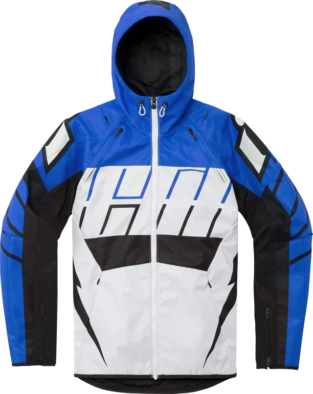 Icon Airform Retro Textile Jacket - Blue, white/blue