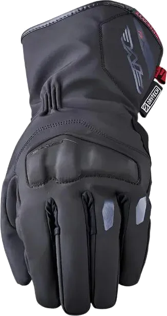 Five WFX4 Kids Waterproof Textile Gloves Black, Black