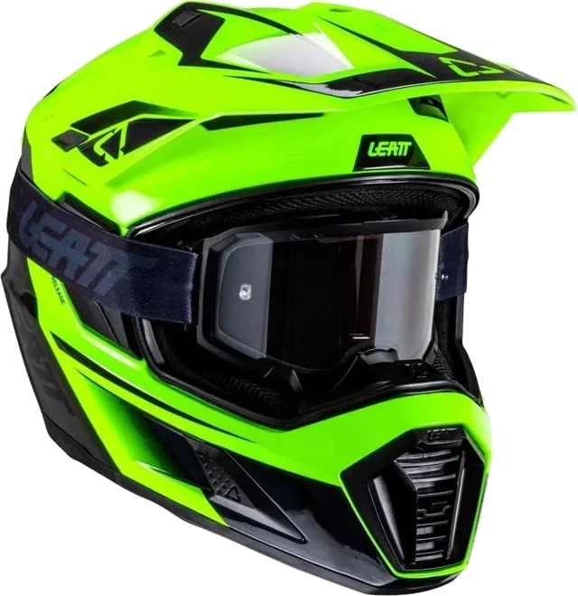 Leatt ADV 8.5 Helmet with Goggles, Hi-Viz Yellow