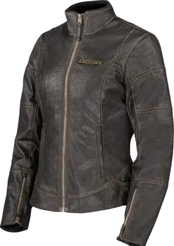 Icon Women's Tuscadero3™ Motorcycle Jacket Black, black