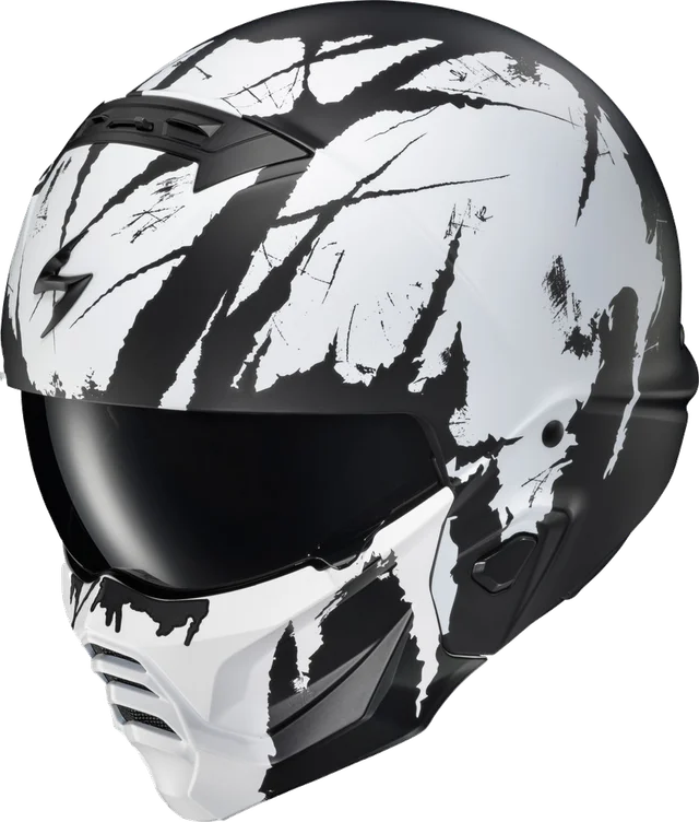 Scorpion EXO Covert 2 Marauder 2 Helmet, Black/White