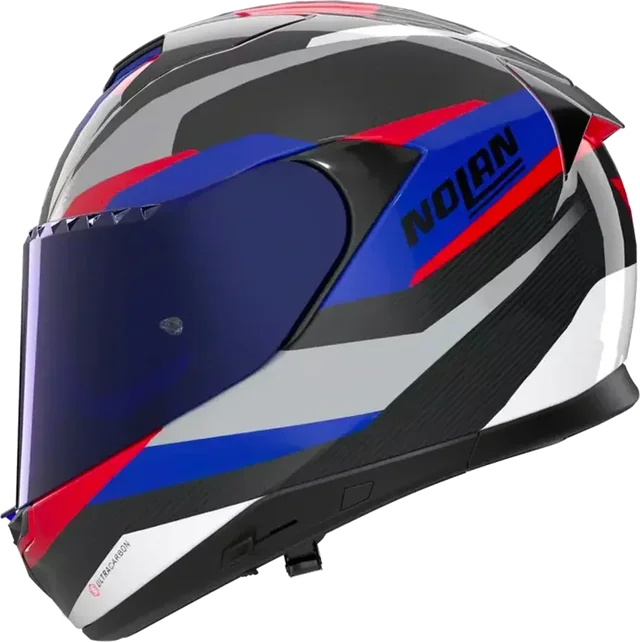 Nolan X-904 Ultra Carbon Helmet Calibro 347 Black/Blue/Red Gloss