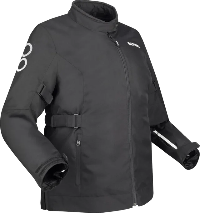 Bering Ladies Pamela Queen Size Textile Jacket - Black, Black