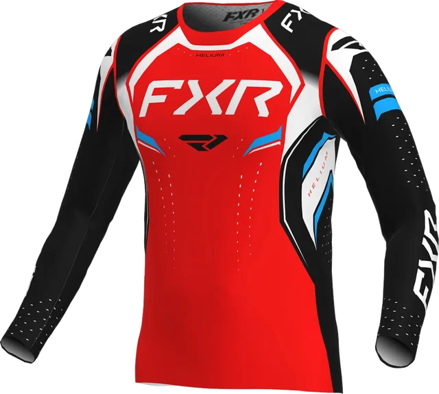 FXR Helium Edge Motocross Jersey, red/black/white