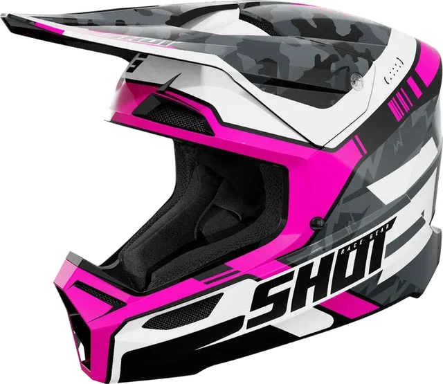 Shot race gear Furious Flash Off-road Helmet, Blue / Neon Yellow Glossy