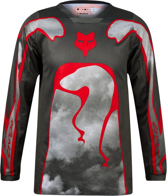 FOX 180 Atlas Youth Motocross Jersey, grey/red