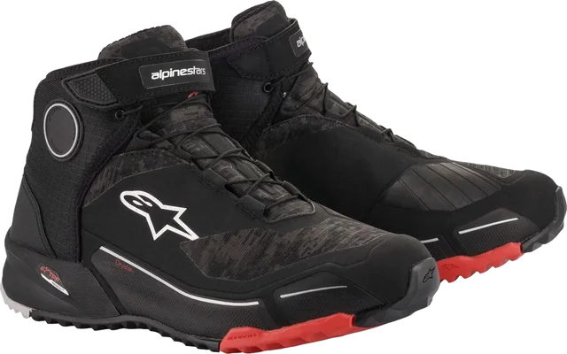 Alpinestars CR-X Drystar Riding Shoes - Black / Camo / Red