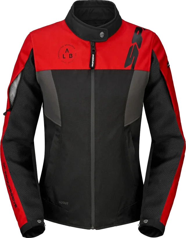 Spidi Corsa H2Out waterproof Ladies Motorcycle Textile Jacket, black/red