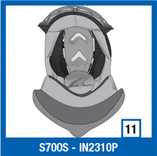 Shark Top Liner Titanium For S900 Helmets