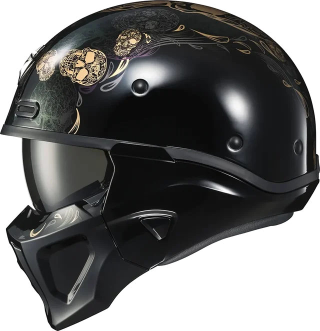 Scorpion EXO Covert X Kalavera Adult Cruiser Helmets, black