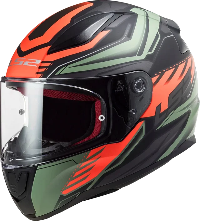 LS2 Helmets LS2 Rapid Gale Helmet CLOSEOUT, black red green