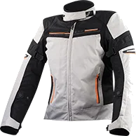 Ls2 Shadow Lady Jacket Light Grey Black Orange