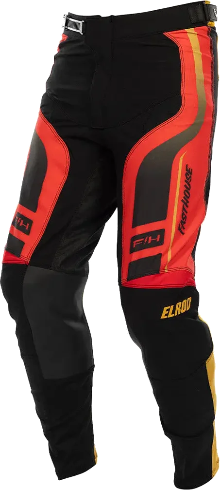 Fasthouse Elrod React Youth Pant - Racing Red/Black, racing red black