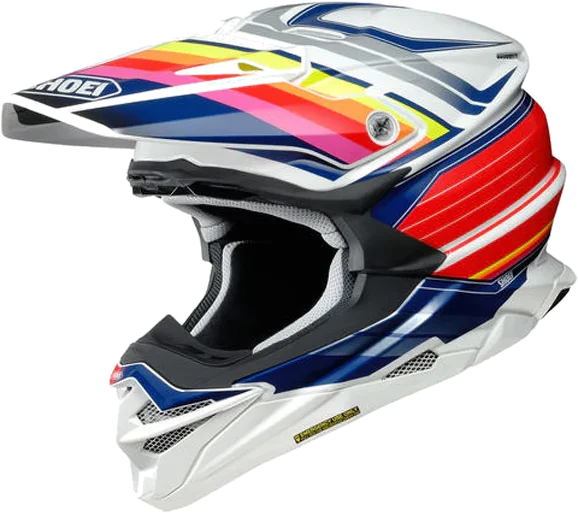 Shoei VFX-EVO Pinnacle, Red / Dark Blue / White