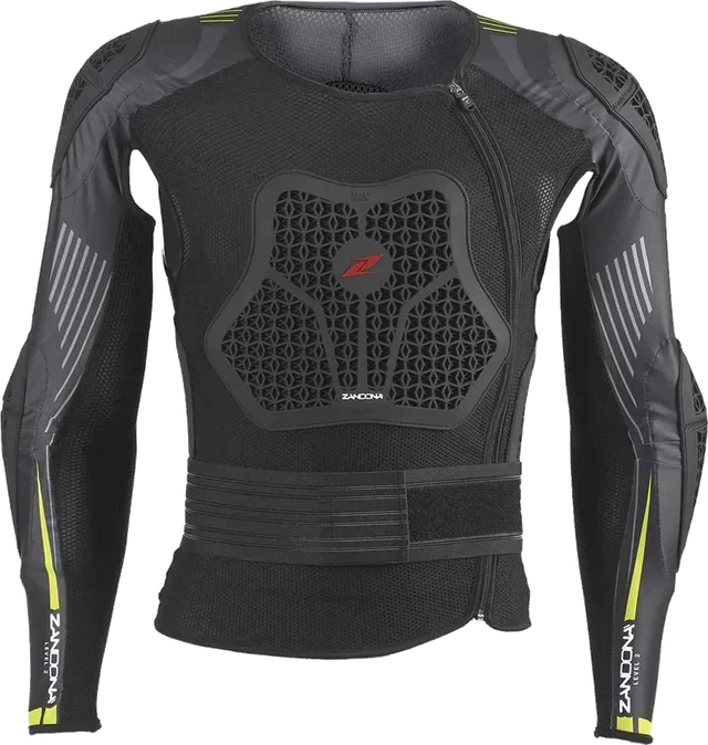 Zandonà Zandona Netcube X7 Long Sleeve Protective Jacket, Black / Yellow Fluo