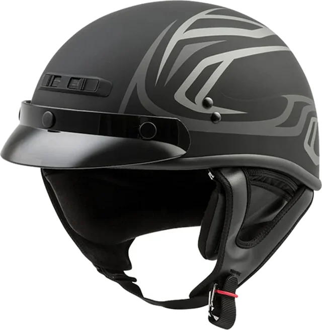 GMAX GM35 Derk Helmet, black silver