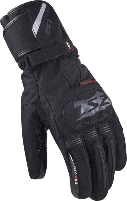 LS2 Touring Motorcycle Gloves - Snow Black - No Shipping to CA or NY, Black