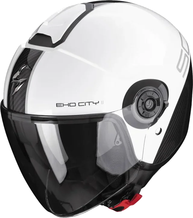 Scorpion Exo-city II Carbo Open Face Helmet, Black / White