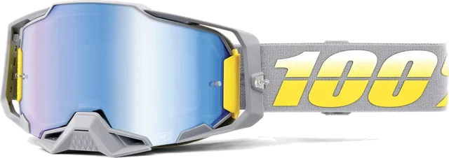 100% Armega Complex Motocross Goggles, yellow/grey